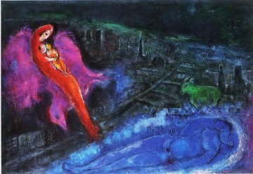 ein - Brücken über die Seine Zeitgenosse Marc Chagall